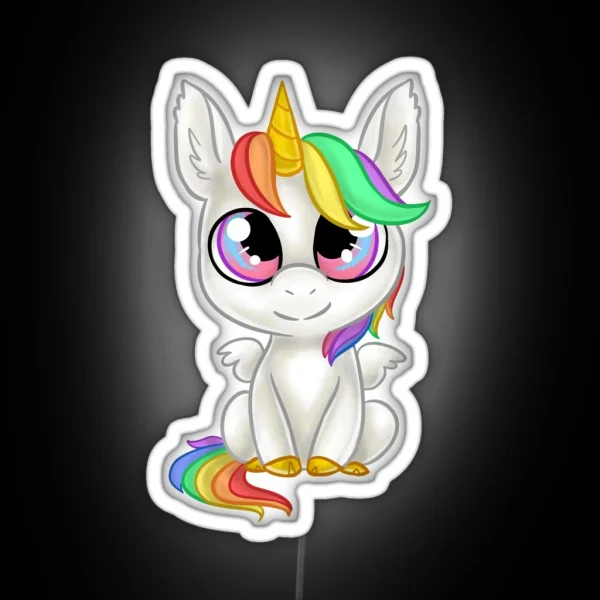 Unicorn Chibi RGB Neon Sign