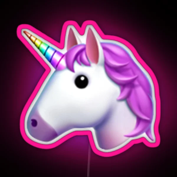 Unicorn Emoji Led RGB Neon Sign