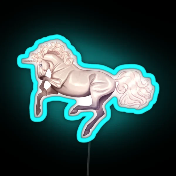 Unicorn In The Clouds RGB Neon Sign