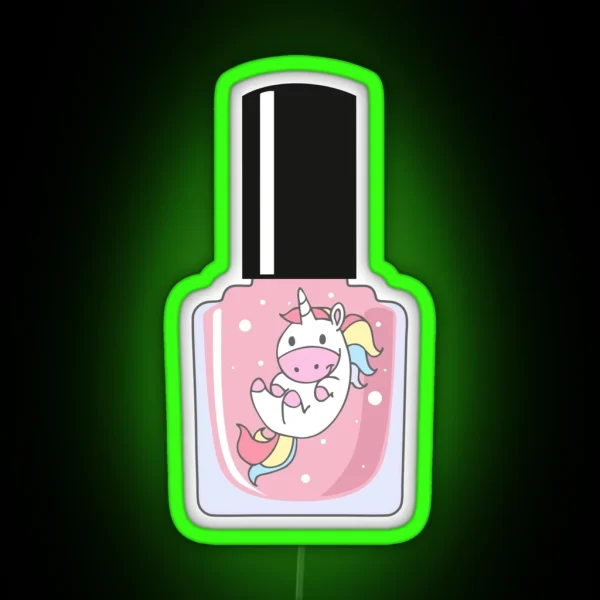 Unicorn Nail Polish Bottle RGB Neon Sign