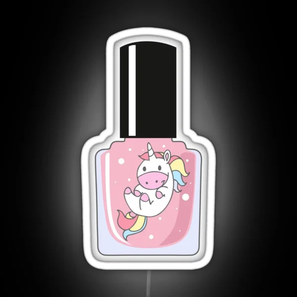 Unicorn Nail Polish Bottle RGB Neon Sign