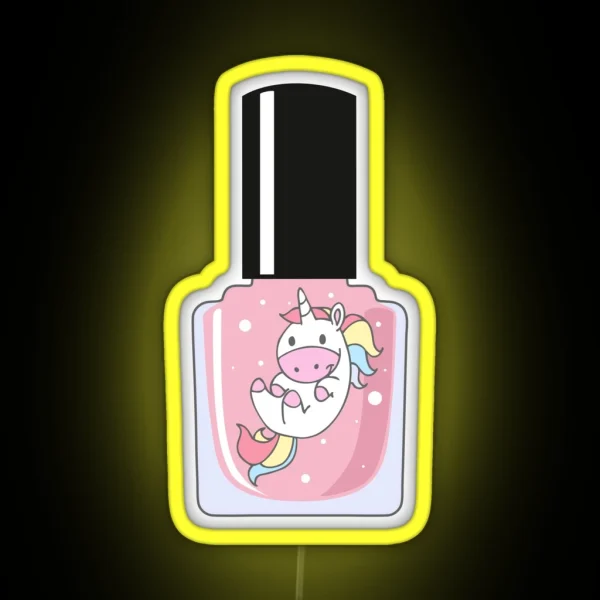 Unicorn Nail Polish Bottle RGB Neon Sign