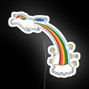 Unicorn Rainbow Fart RGB Neon Sign