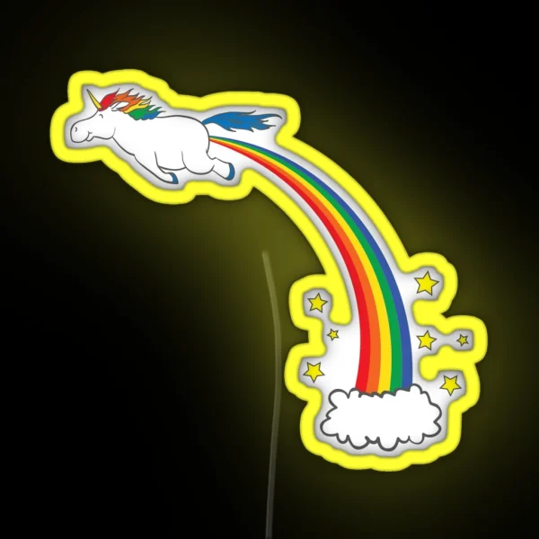 Unicorn Rainbow Fart RGB Neon Sign