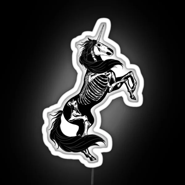 Unicorns Skeleton RGB Neon Sign
