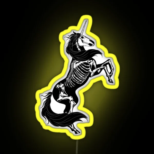 Unicorns Skeleton RGB Neon Sign