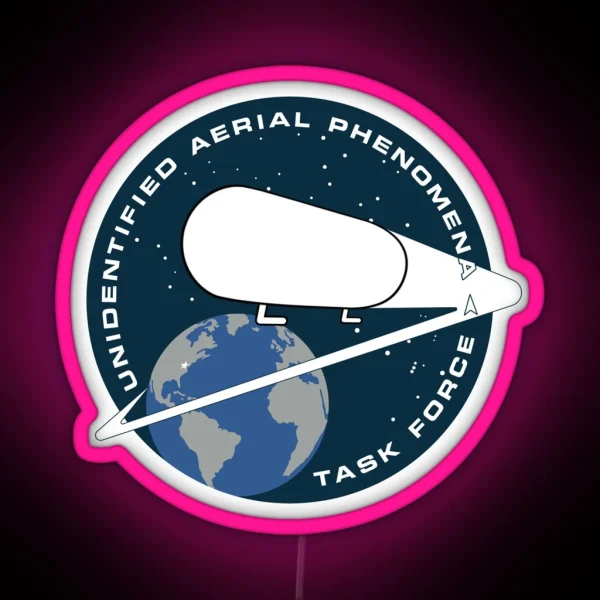 Unidentified Aerial Phenomena Task Force UAPTF Tic Tac RGB Neon Sign