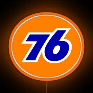 Union 76 Union 76 Gasoline Logo RGB Neon Sign