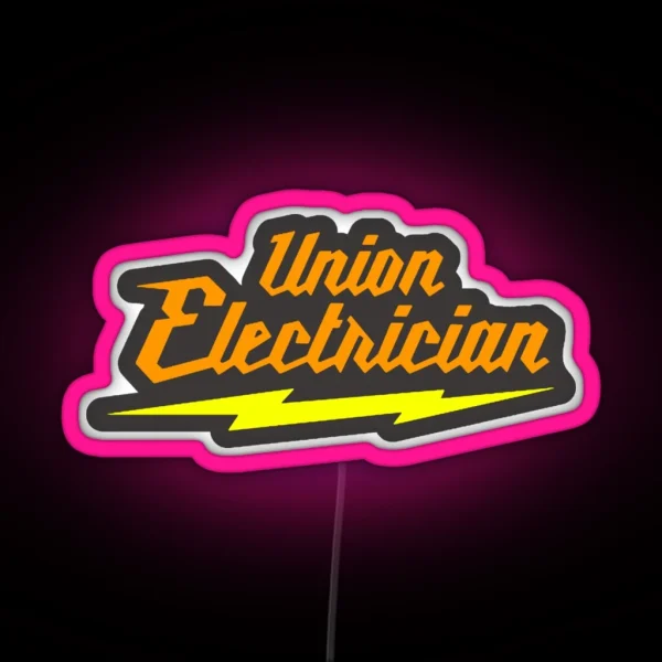 Union Electrician RGB Neon Sign