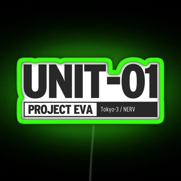 UNIT 01 PROJECT EVA Neon Genesis Evangelion RGB Neon Sign