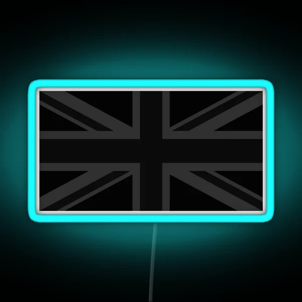 United Kingdom Flag Blackout Stealth RGB Neon Sign