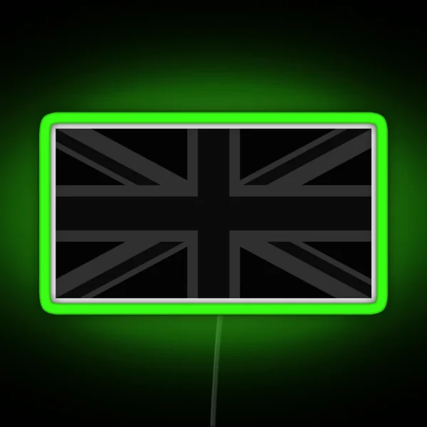 United Kingdom Flag Blackout Stealth RGB Neon Sign