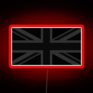 United Kingdom Flag Blackout Stealth RGB Neon Sign