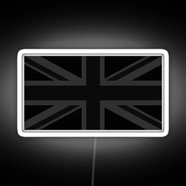 United Kingdom Flag Blackout Stealth RGB Neon Sign