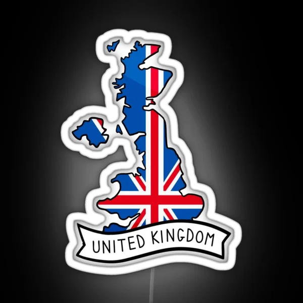 United Kingdom Flag Map Led RGB Neon Sign