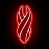 A neon red sign with bold, block letters reading 'Unitology' in a futuristic style.