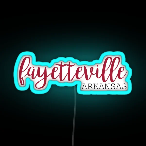 University Of Arkansas Fayetteville RGB Neon Sign