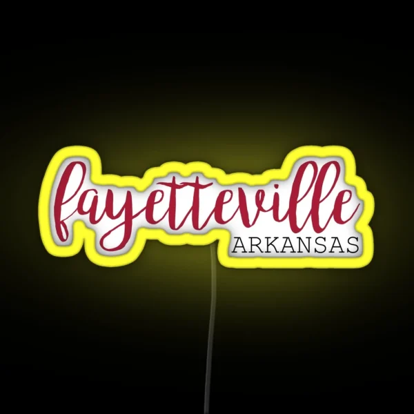 University Of Arkansas Fayetteville RGB Neon Sign