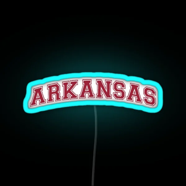 University Of Arkansas Woo Pig Fayetteville Arkansas RGB Neon Sign