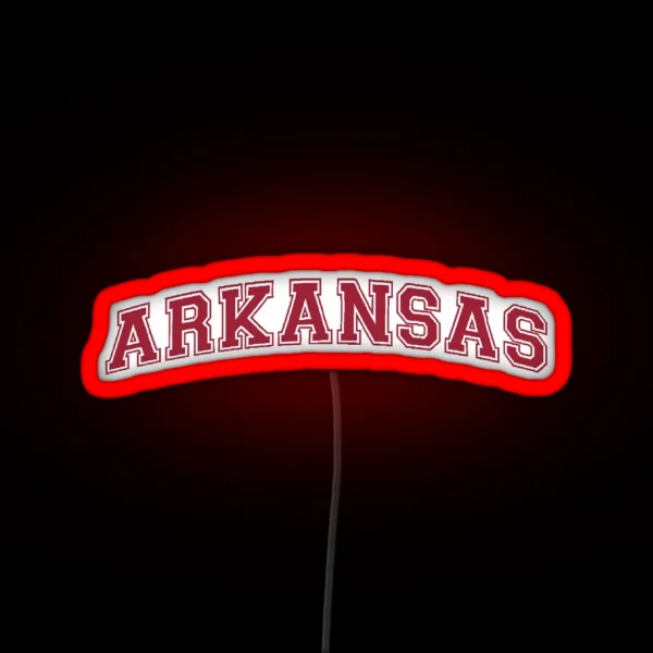 University Of Arkansas Woo Pig Fayetteville Arkansas RGB Neon Sign