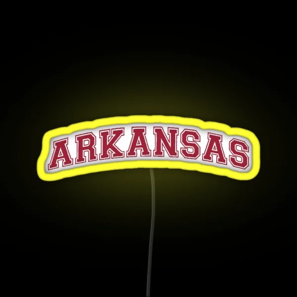 University Of Arkansas Woo Pig Fayetteville Arkansas RGB Neon Sign