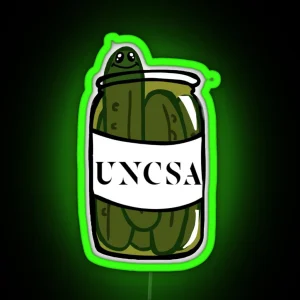 University Of North Carolina School Of The Arts UNCSA Pickle Jar RGB Neon Sign