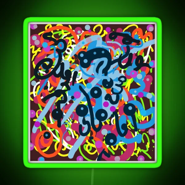 Unknown Writing Modern Graphics Arabia RGB Neon Sign