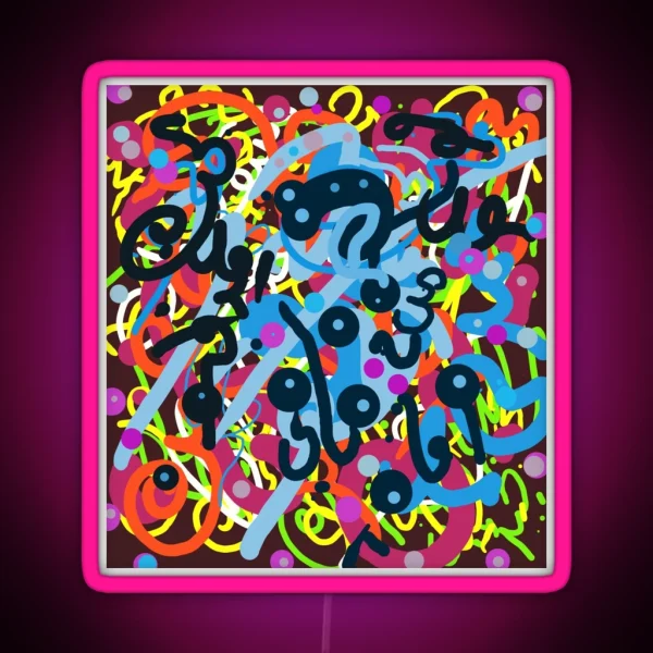 Unknown Writing Modern Graphics Arabia RGB Neon Sign