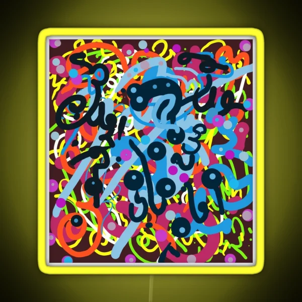Unknown Writing Modern Graphics Arabia RGB Neon Sign