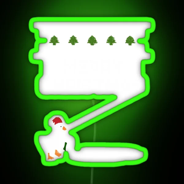 Untitled Goose Game Christmas RGB Neon Sign