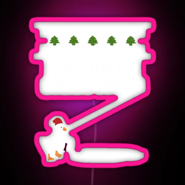 Untitled Goose Game Christmas RGB Neon Sign