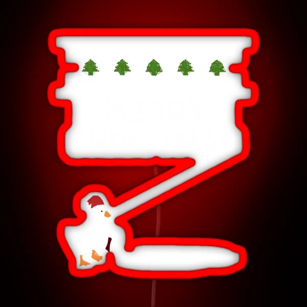 Untitled Goose Game Christmas RGB Neon Sign