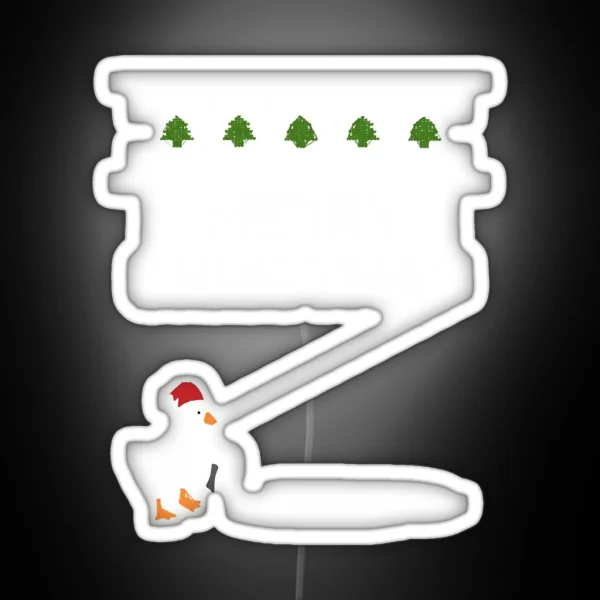 Untitled Goose Game Christmas RGB Neon Sign