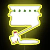 Neon Christmas goose game sign in vibrant colors