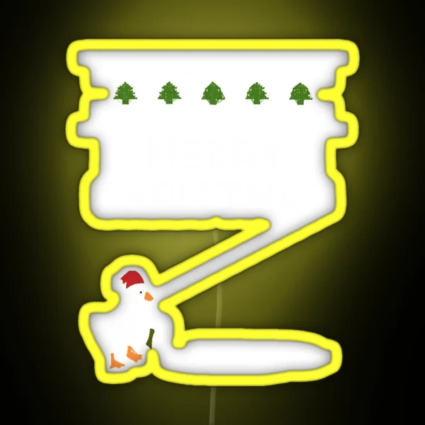 Untitled Goose Game Christmas RGB Neon Sign
