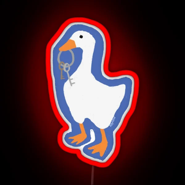 Untitled Goose Game With Key RGB Neon Sign