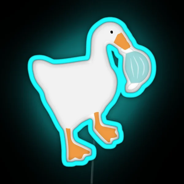 Untitled Goose Stealing Mask RGB Neon Sign