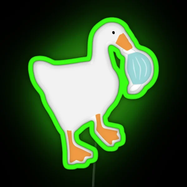 Untitled Goose Stealing Mask RGB Neon Sign