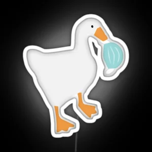 Untitled Goose Stealing Mask RGB Neon Sign