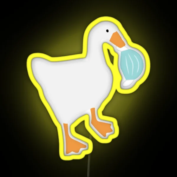 Untitled Goose Stealing Mask RGB Neon Sign