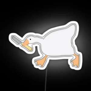Untitled Goose With Butter Knife Led Led RGB Neon Sign