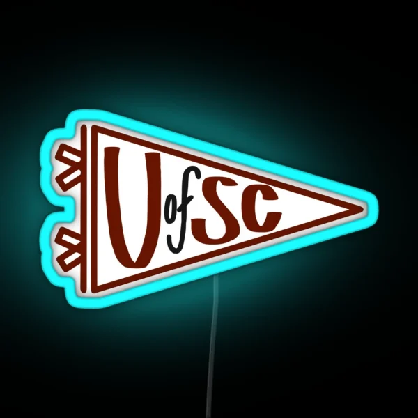 Uofsc South Carolina Pennant RGB Neon Sign