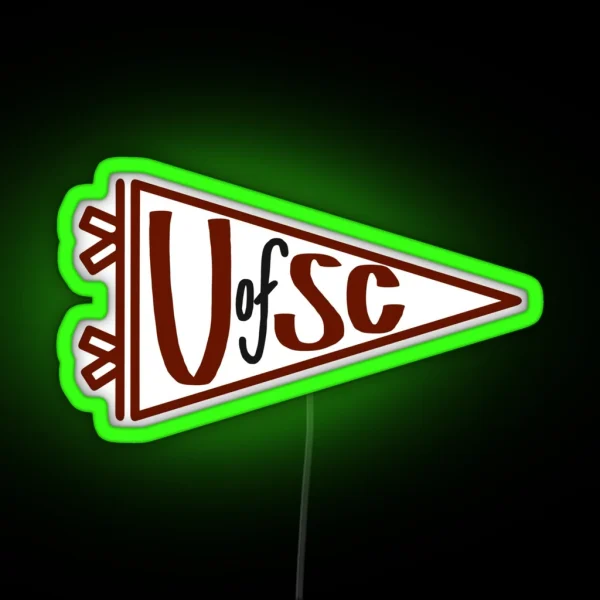 Uofsc South Carolina Pennant RGB Neon Sign
