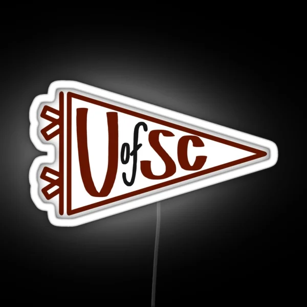 Uofsc South Carolina Pennant RGB Neon Sign