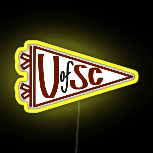 Uofsc South Carolina Pennant RGB Neon Sign