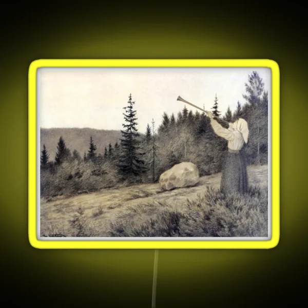 Up In The Hills A Clarion Call Rings Out Theodor RGB Neon Sign
