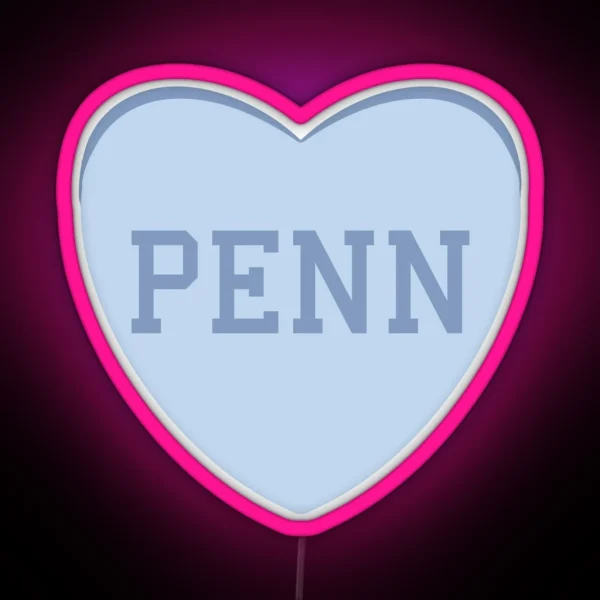 UPENN Conversation Heart RGB Neon Sign