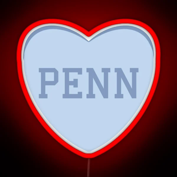 UPENN Conversation Heart RGB Neon Sign
