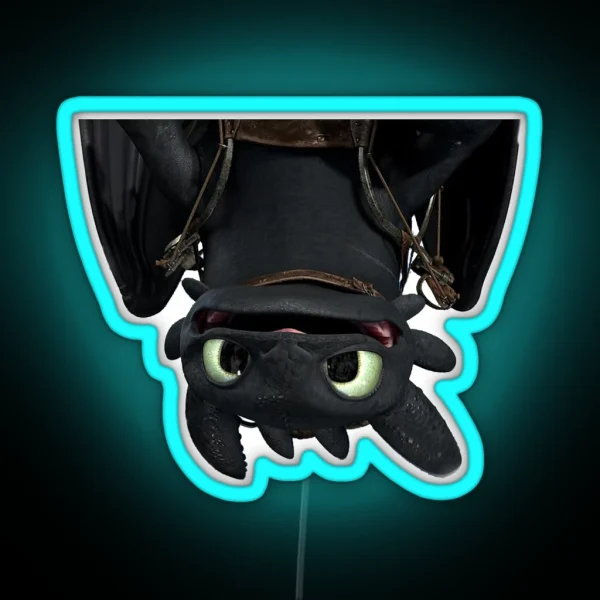 Upside Down Toothless RGB Neon Sign