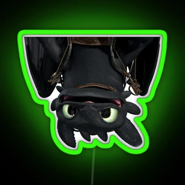 Upside Down Toothless RGB Neon Sign
